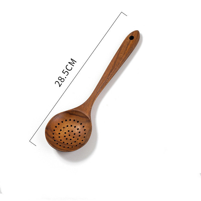 Eco-Friendly  7-Piece Natural Wood Kitchen Utensil Spoons & Spatulas Set