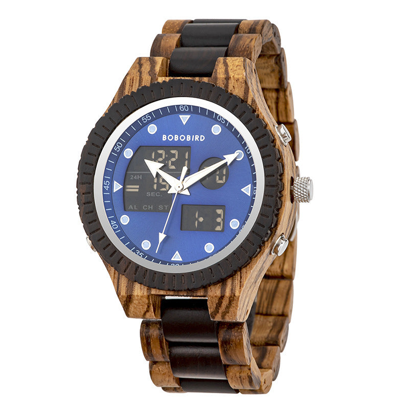 Eco-Friendly Round Dial Wood Wristwatch for Everyday Style