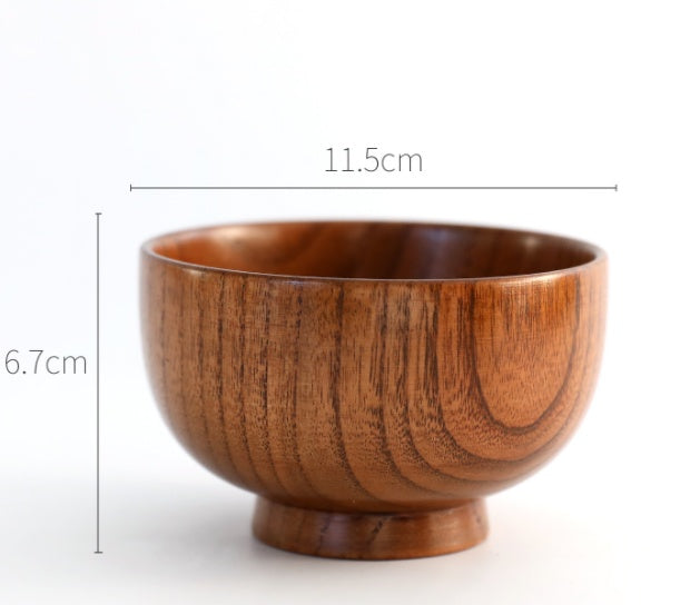 Eco-Friendly Round Wooden Bowls