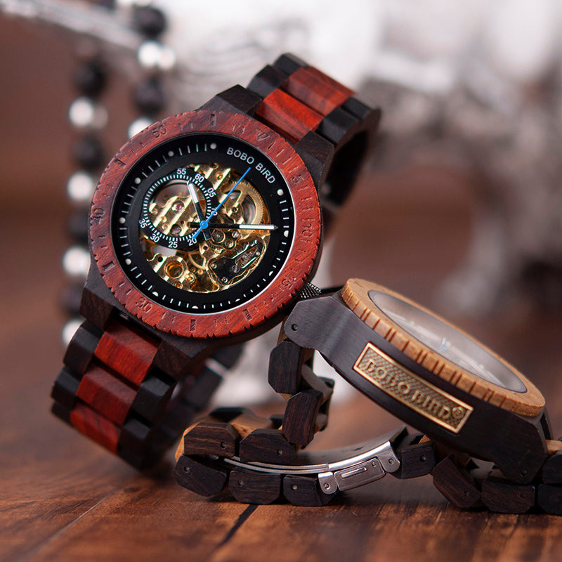 Eco-Friendly Fashion Wooden Automatic Mechanical Watch