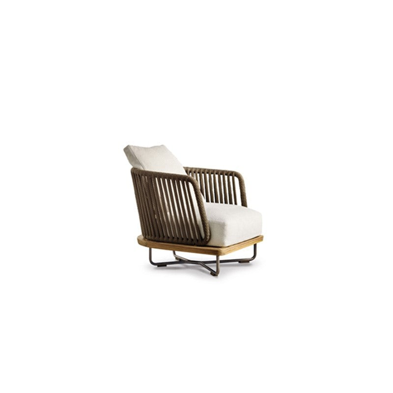 Sunrett Teak Sofa – Eco-Friendly Rattan & Bamboo Nordic Sofa with Weather Protection