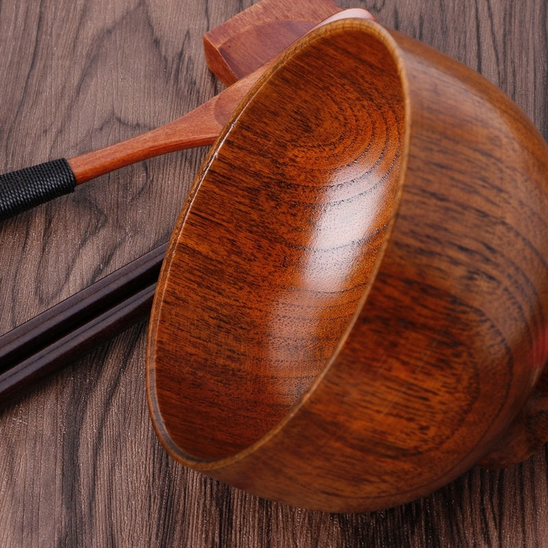 Eco-Friendly Round Wooden Bowls