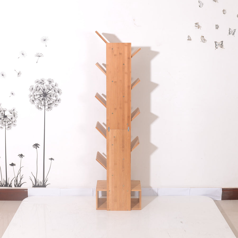 Eco-Friendly Bamboo Bookrack  Five-layer Branch Natural Bamboo Bookshelf