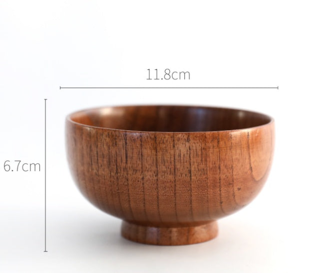 Eco-Friendly Round Wooden Bowls