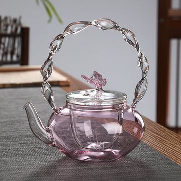 Glass Twist Pattern Teapot