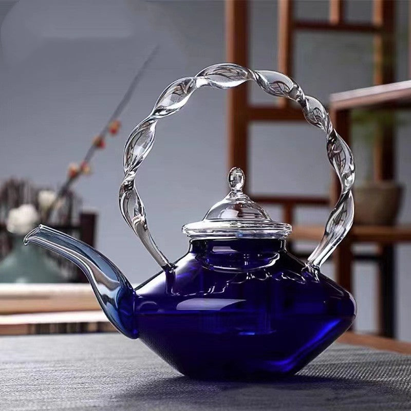 Glass Twist Pattern Teapot