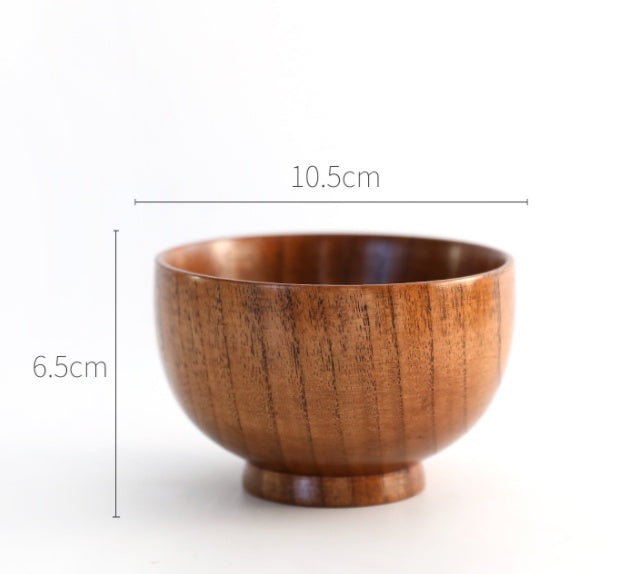 Eco-Friendly Round Wooden Bowls