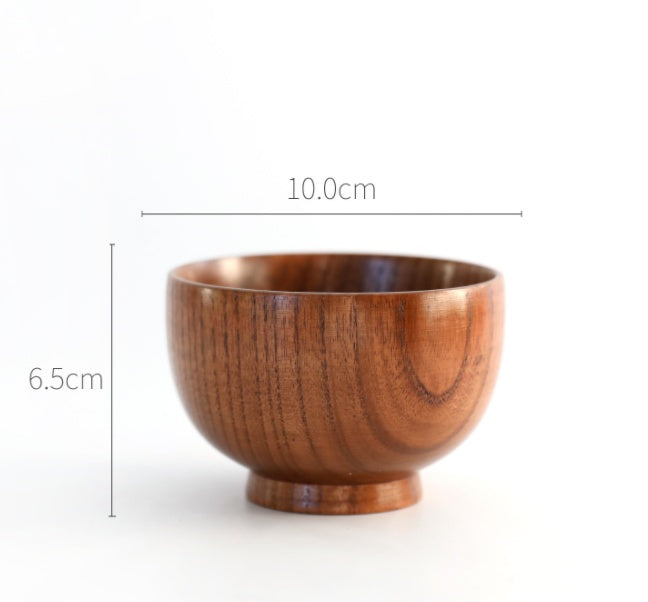 Eco-Friendly Round Wooden Bowls