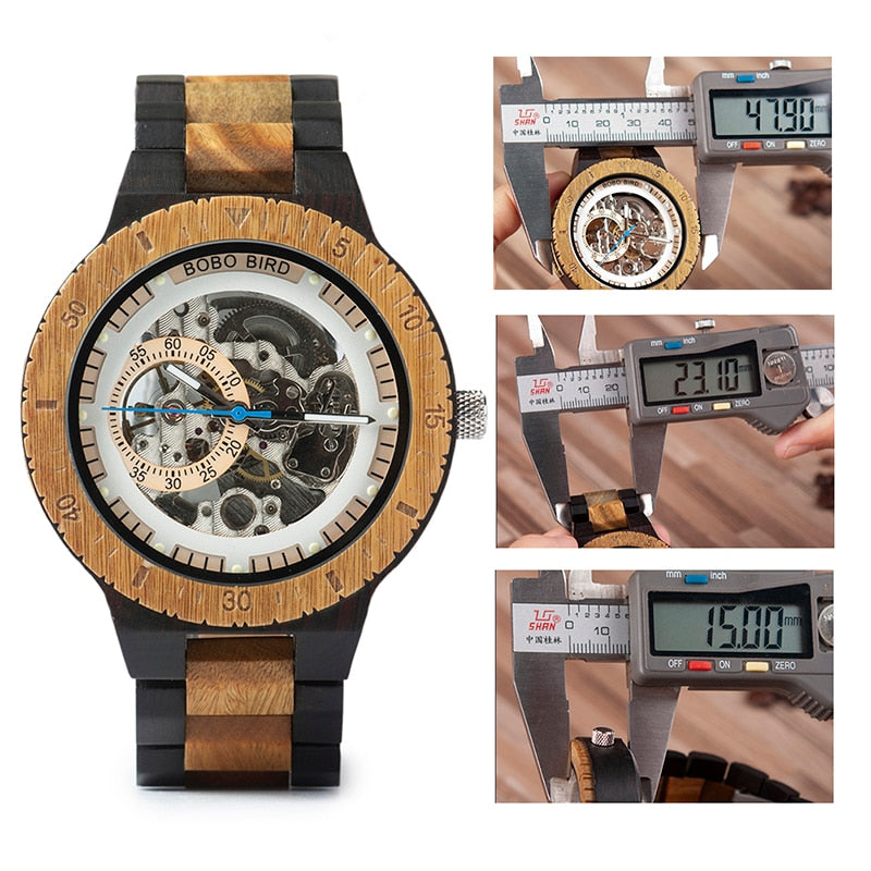 Eco-Friendly Fashion Wooden Automatic Mechanical Watch