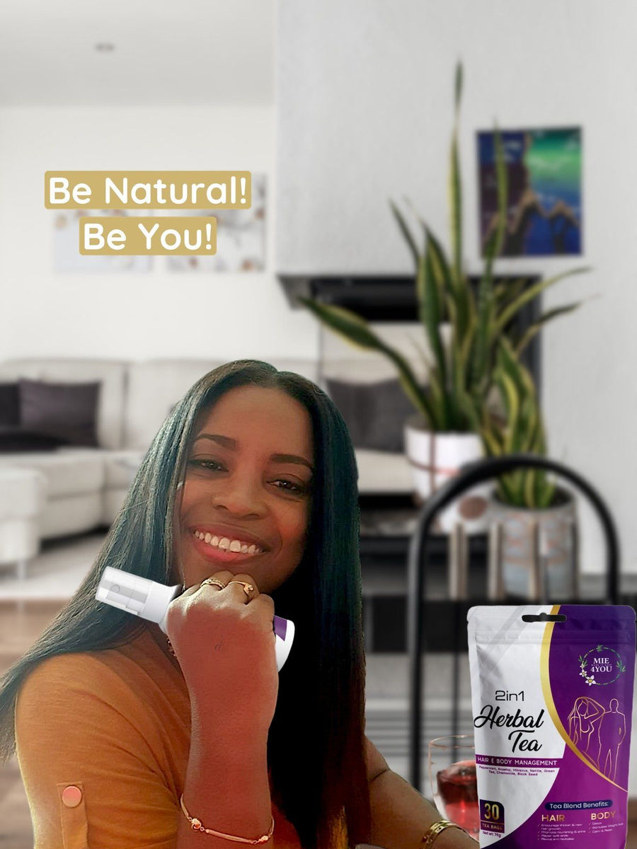 2 in - herbal tea hair growth-slim tea with girl