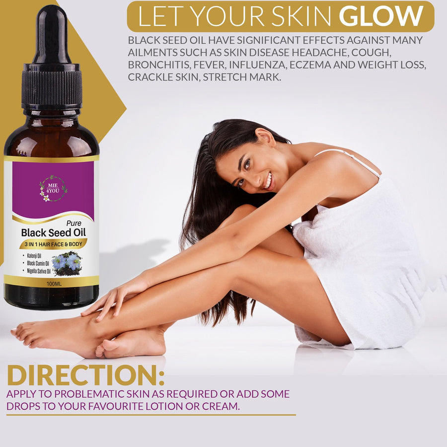 Pure black seed oil for a glowing skin