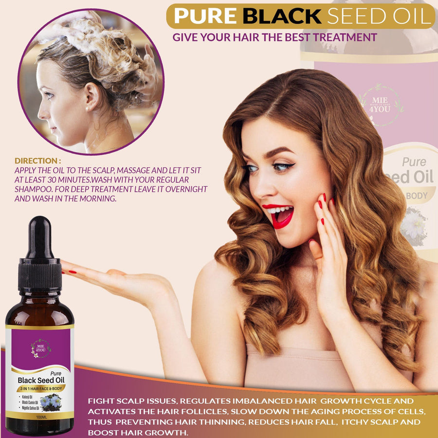 Organic black seed oil for hair treatment